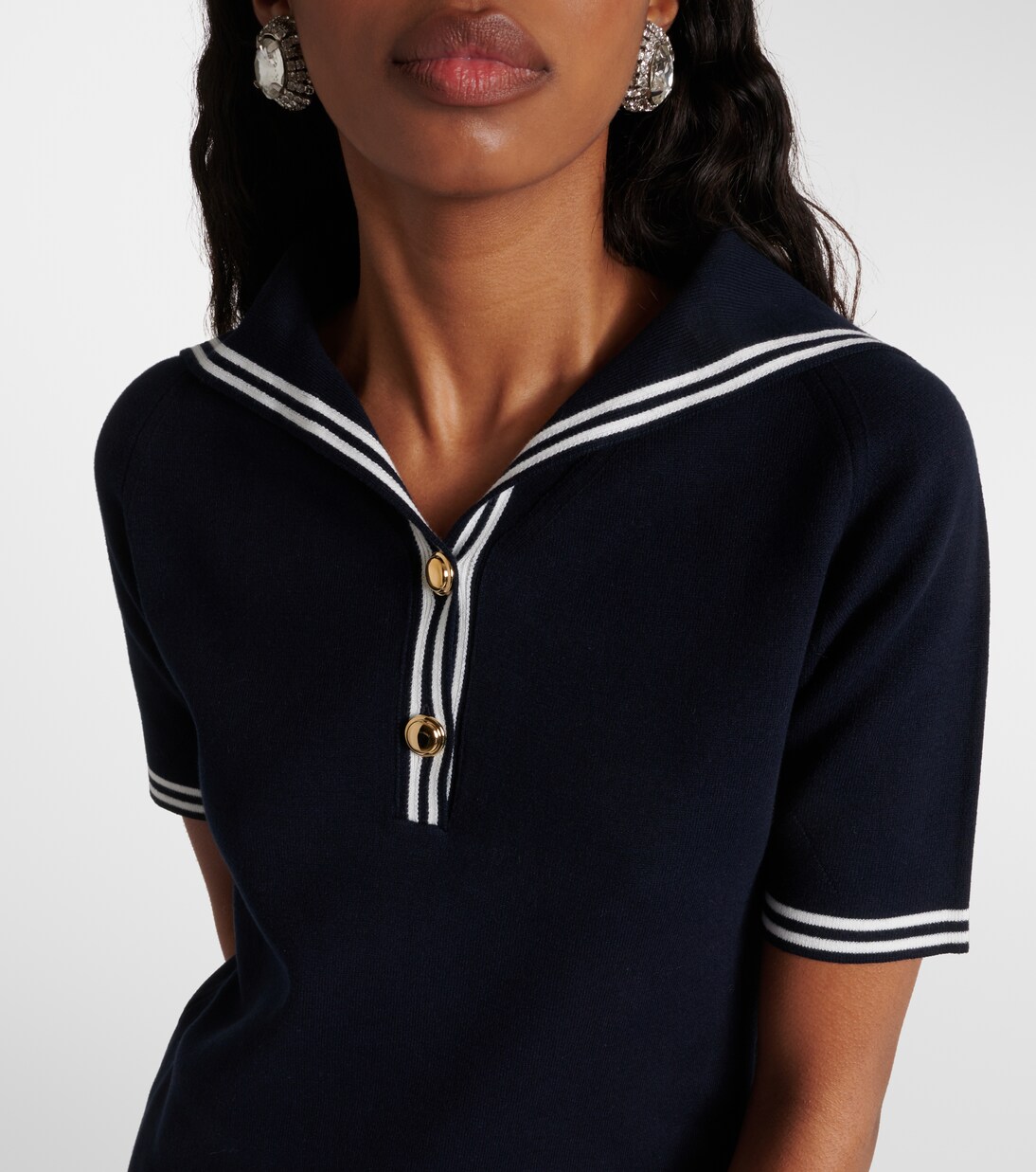 MIOU MUSE - D3367   COLOR BLOCK LINEN MINI DRESS