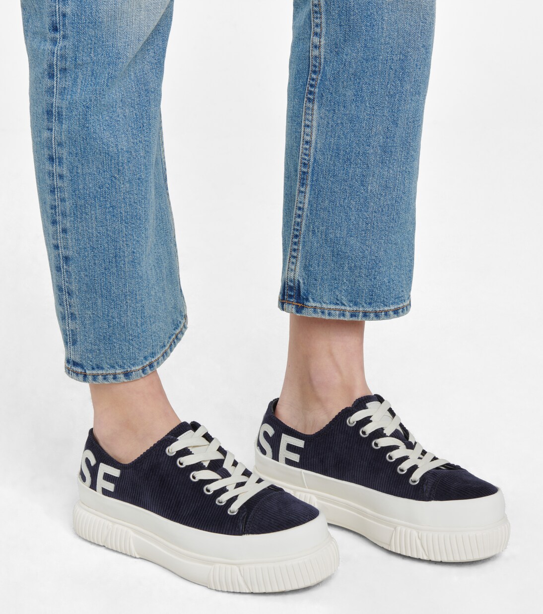 x Both corduroy platform sneakers in blue - Monse | Mytheresa