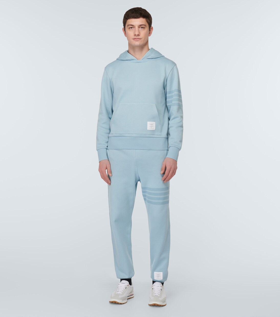 Jogginghose 4-Bar aus Baumwoll-Jersey in Blau - Thom Browne 