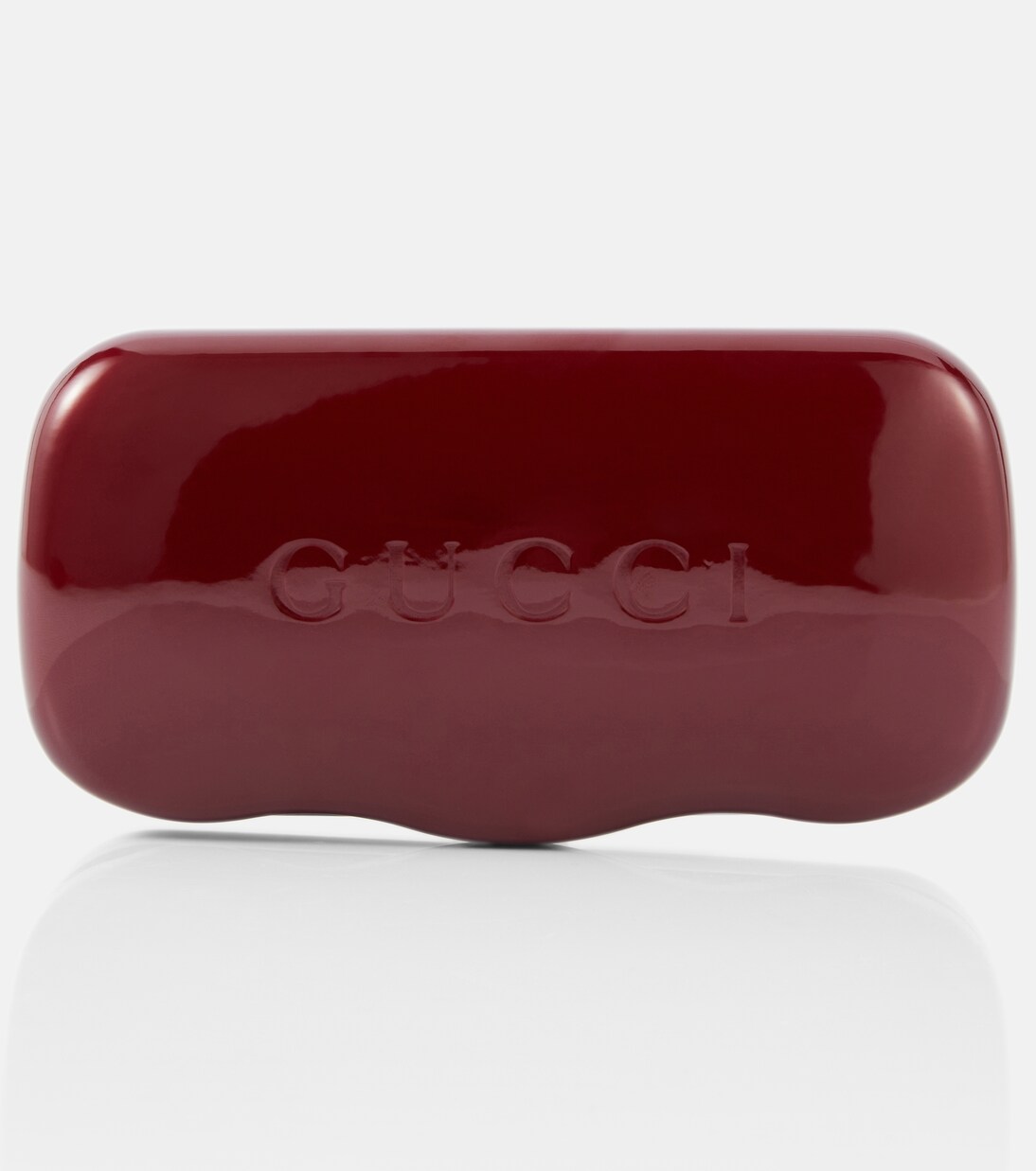 Logo rectangular sunglasses in red - Gucci | Mytheresa