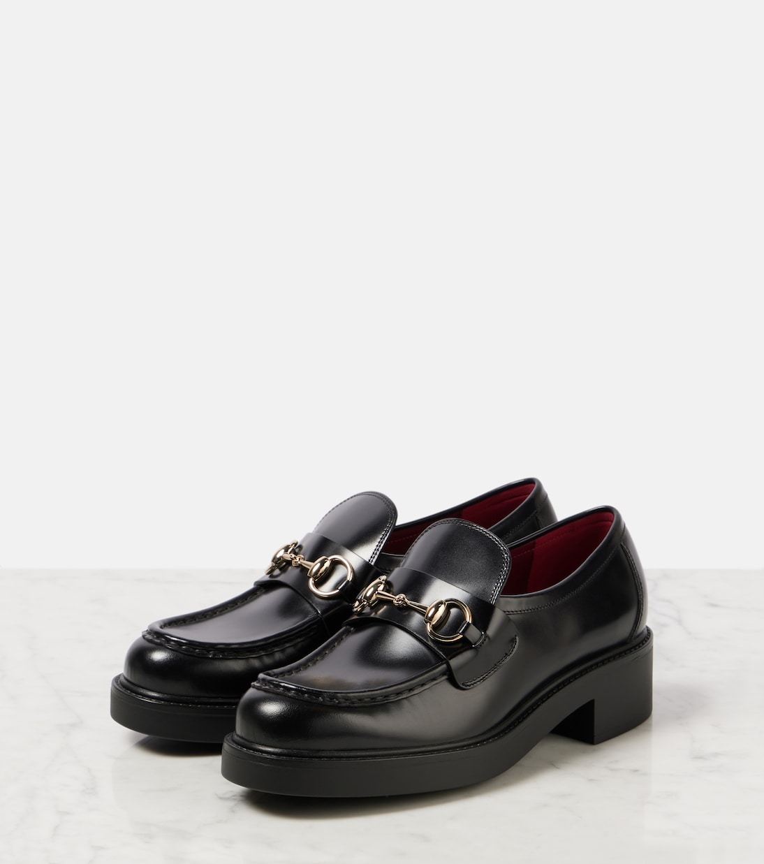 heeled loafers gucci