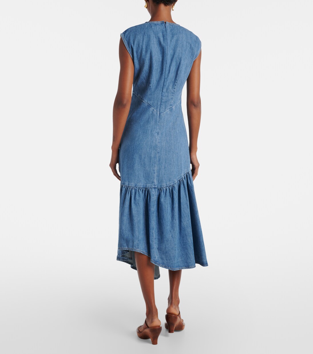 zara pink pleated dress