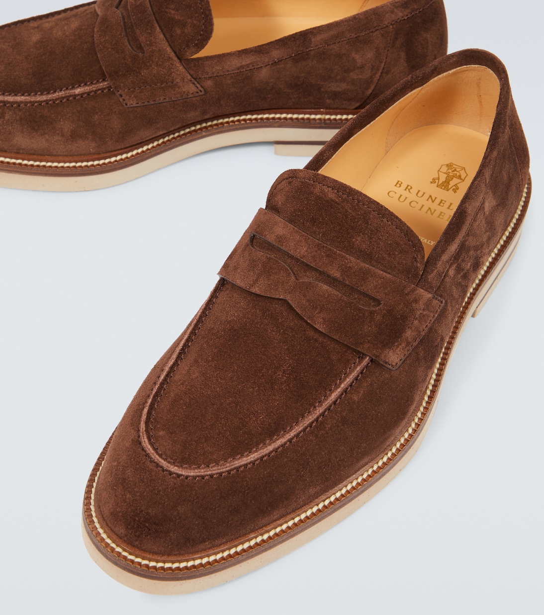 grandioso suede penny loafers