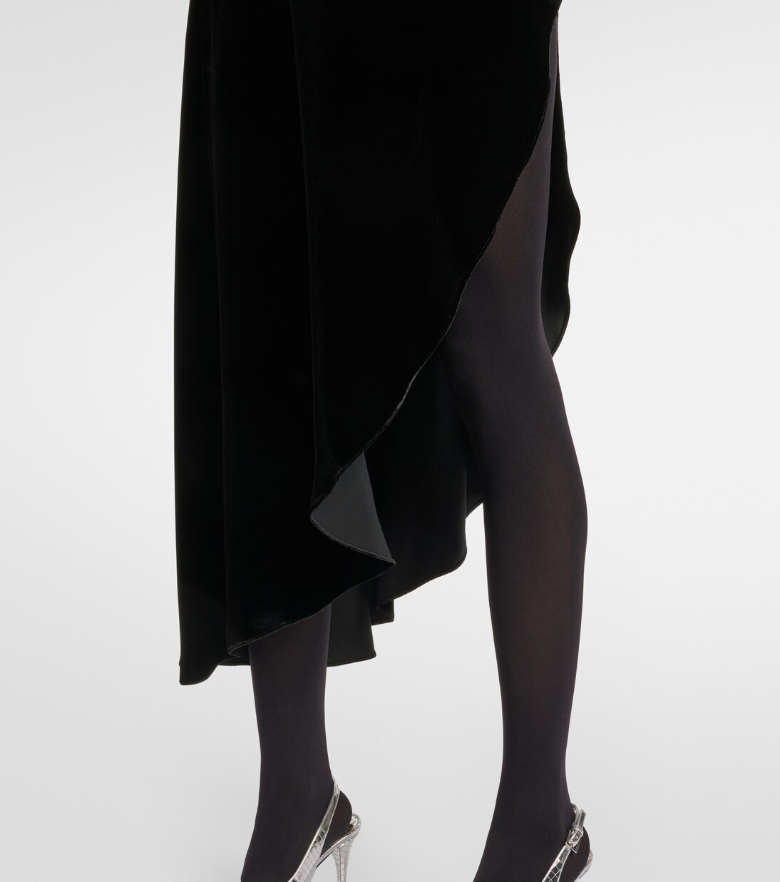 EASE MY MIND VELVET MIDI SKIRT