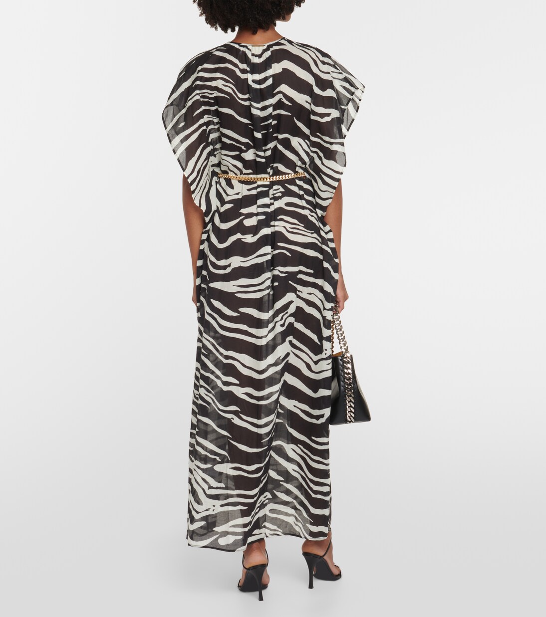 Zebra-print cotton maxi dress | Stella McCartney