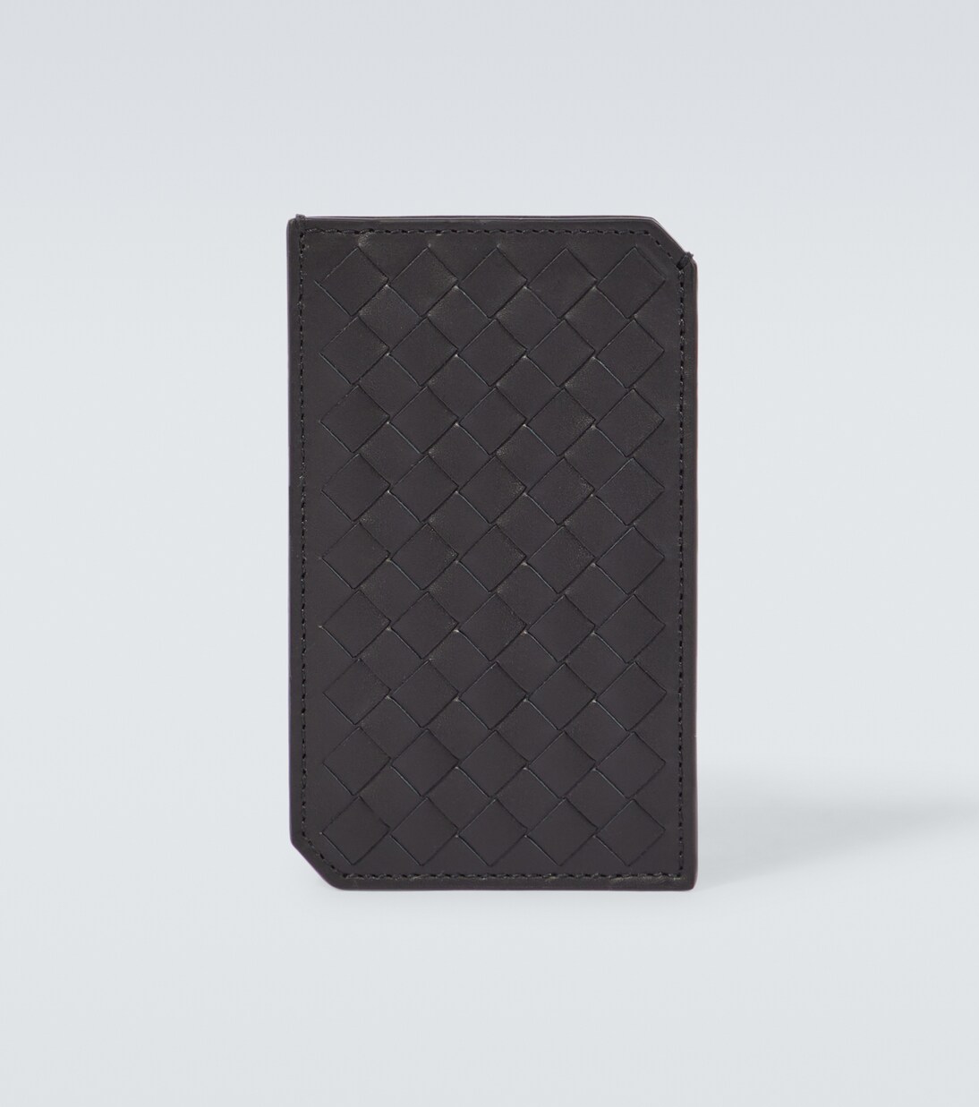 INTRECCIATO BUSINESS 11 EMERALD GREEN CALFSKIN CARD CASE
