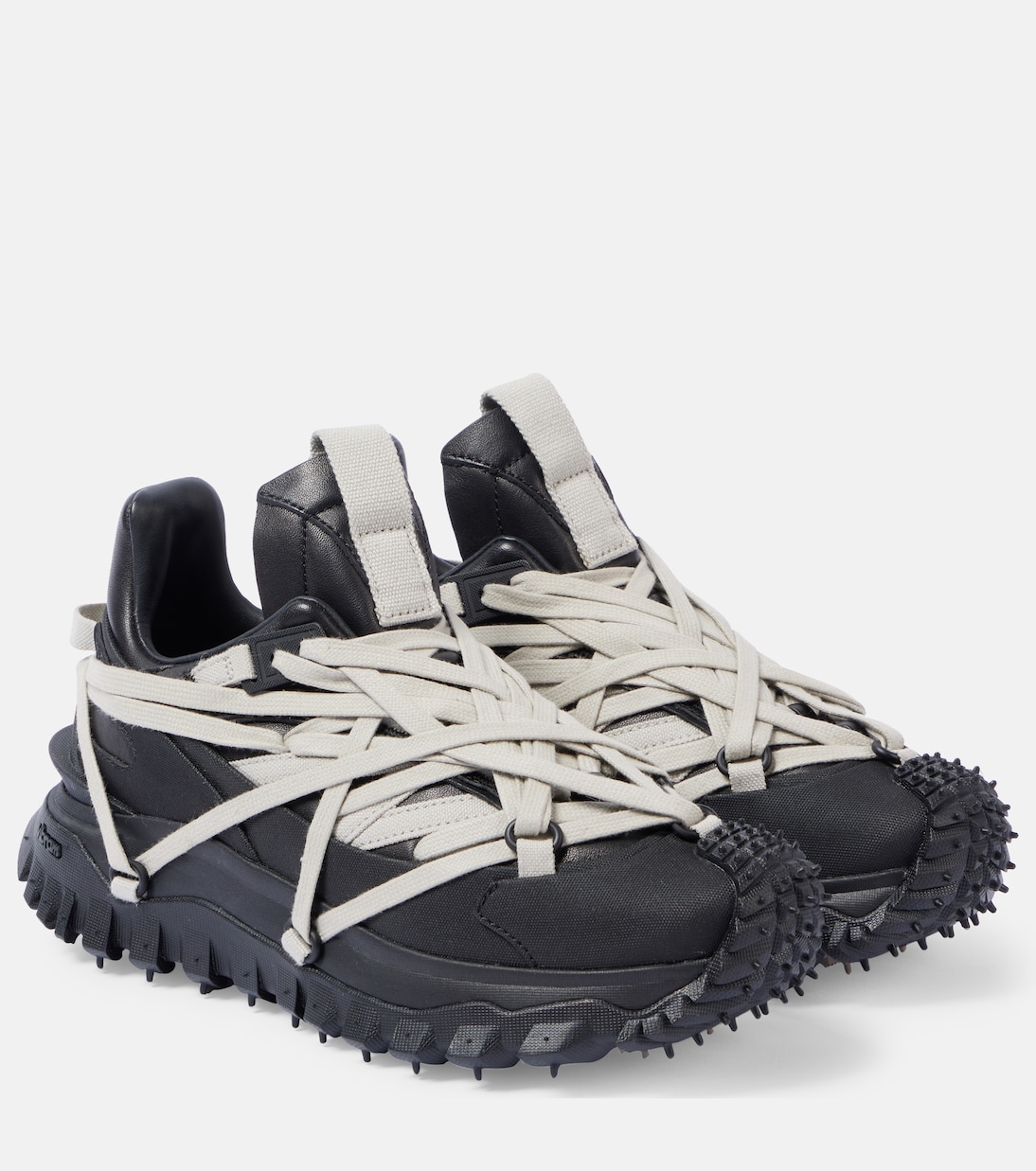 x Rick Owens Trailgrip Megalace sneakers in black - Moncler Genius ...