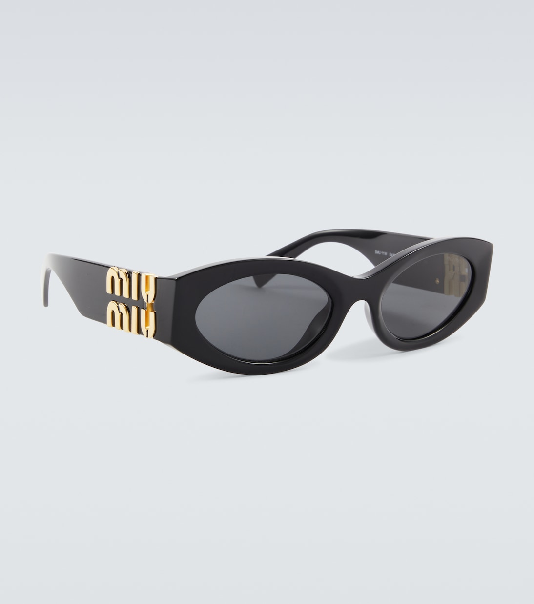Ovale Sonnenbrille in Schwarz - Miu Miu | Mytheresa