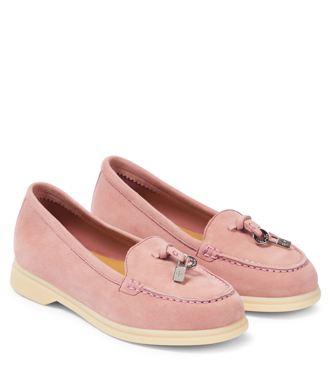 Summer Charms suede loafers in red - Loro Piana Kids | Mytheresa