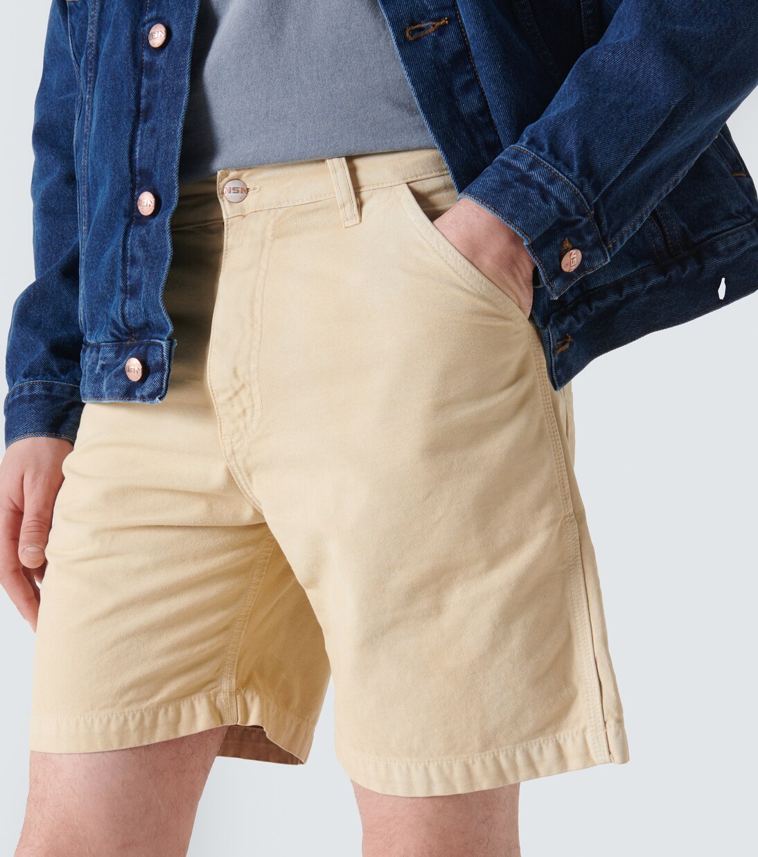 Casablanca White Cotton Bermuda Shorts