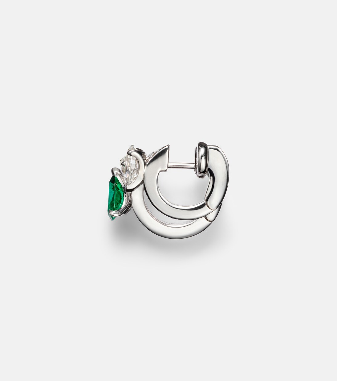 Serti Sur Vide 18kt white gold single earring with diamonds and 