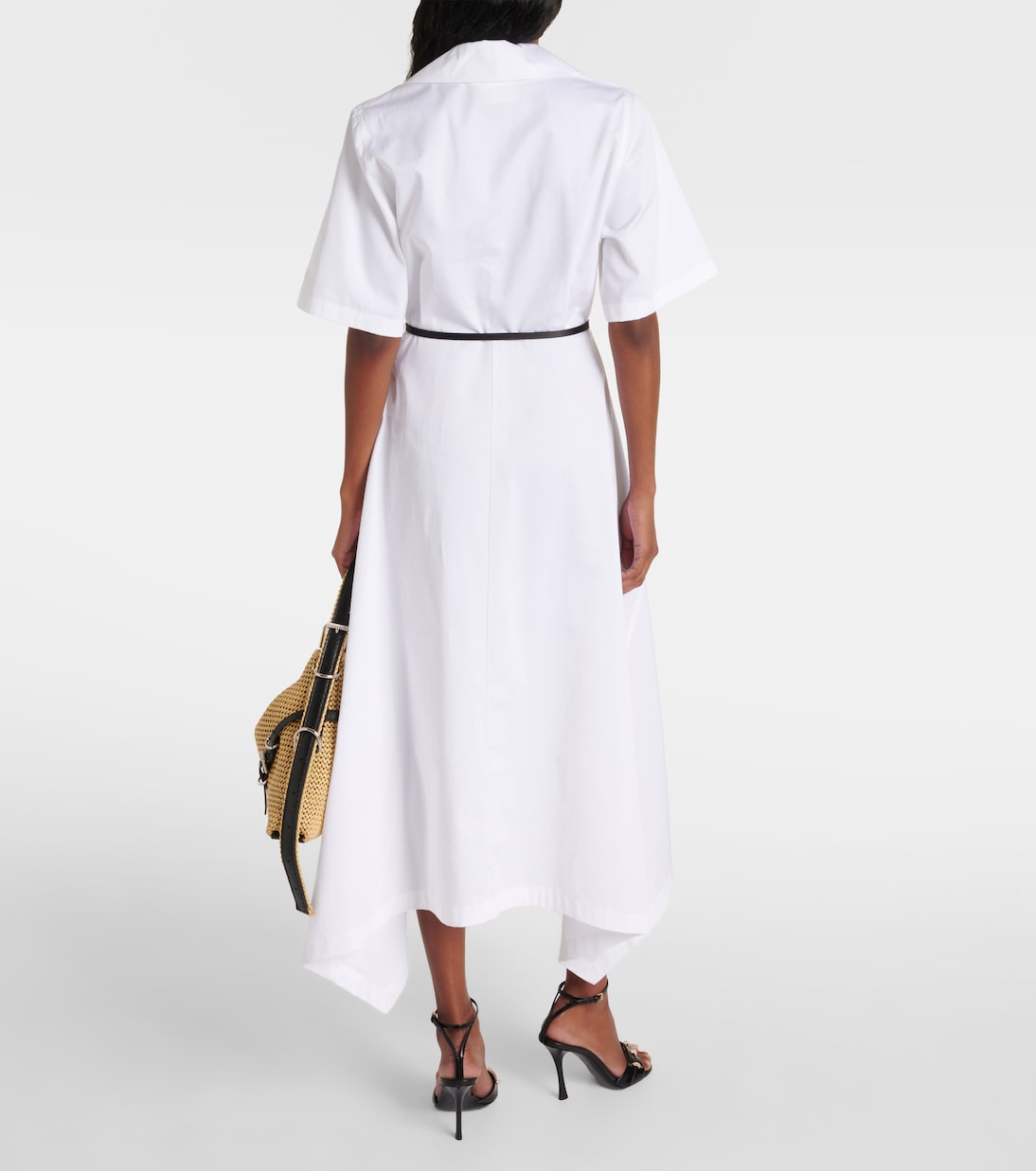 Voyou cotton poplin shirt dress in white Givenchy Mytheresa
