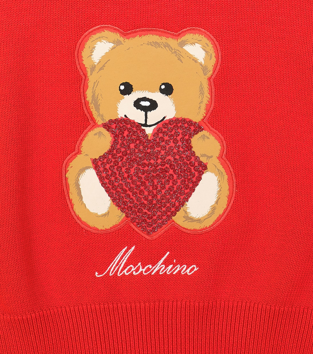 Teddy Bear cotton and wool sweater | Moschino Kids