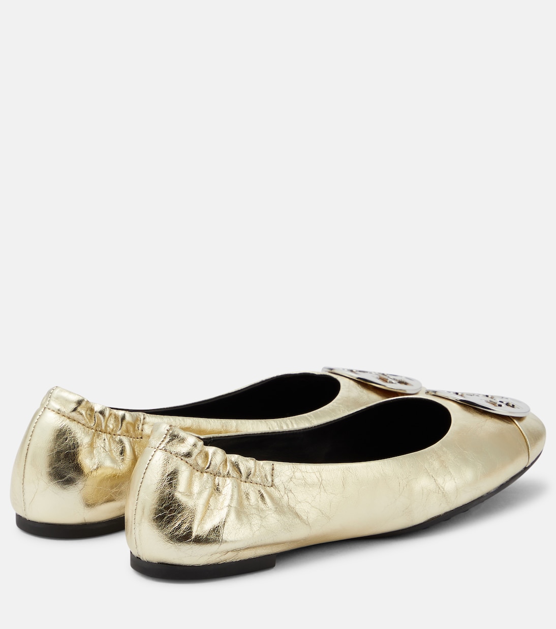 Ballerinas Claire aus Metallic-Leder in Gold - Tory Burch | Mytheresa