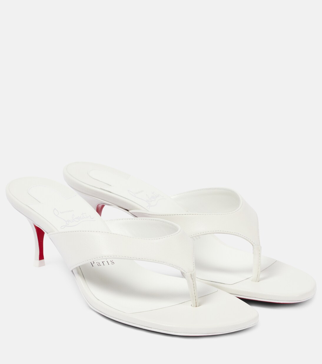 Louboutin white sandals store