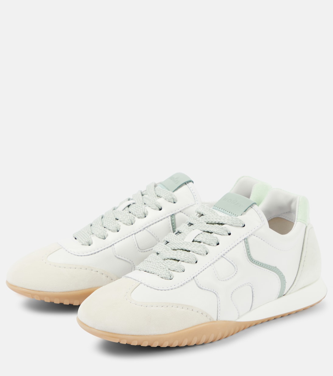 Olympia-Z leather and suede sneakers | Hogan