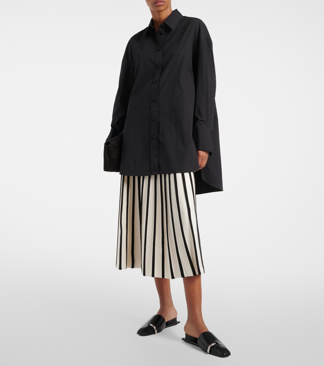 Slippers Pierced aus Leder in Schwarz - Tory Burch | Mytheresa 