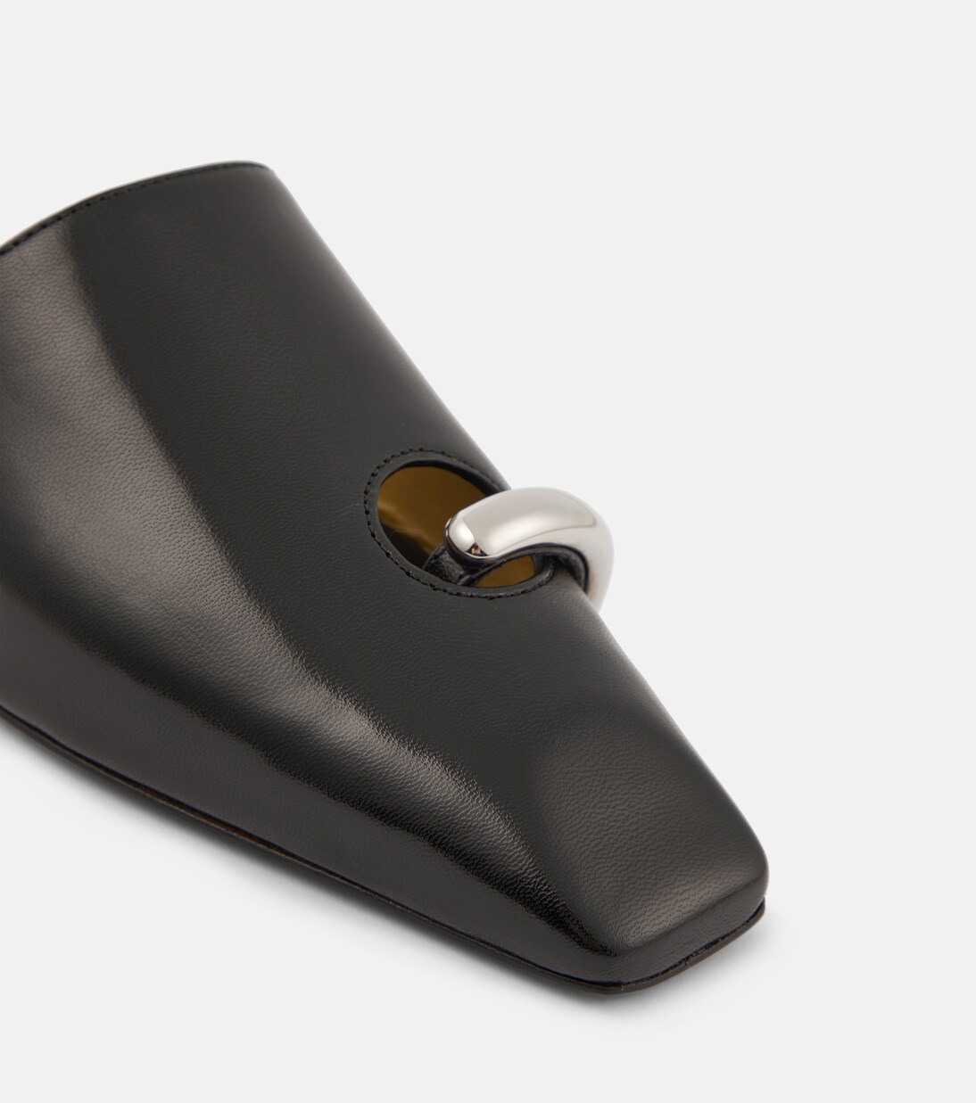 Slippers Pierced aus Leder in Schwarz - Tory Burch | Mytheresa 