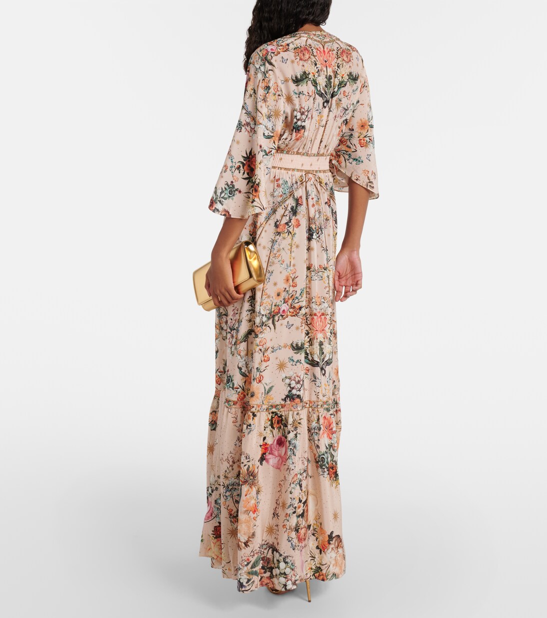 Camilladress V Neck Backless Sequin Detailed Cami Maxi Dress main image 1