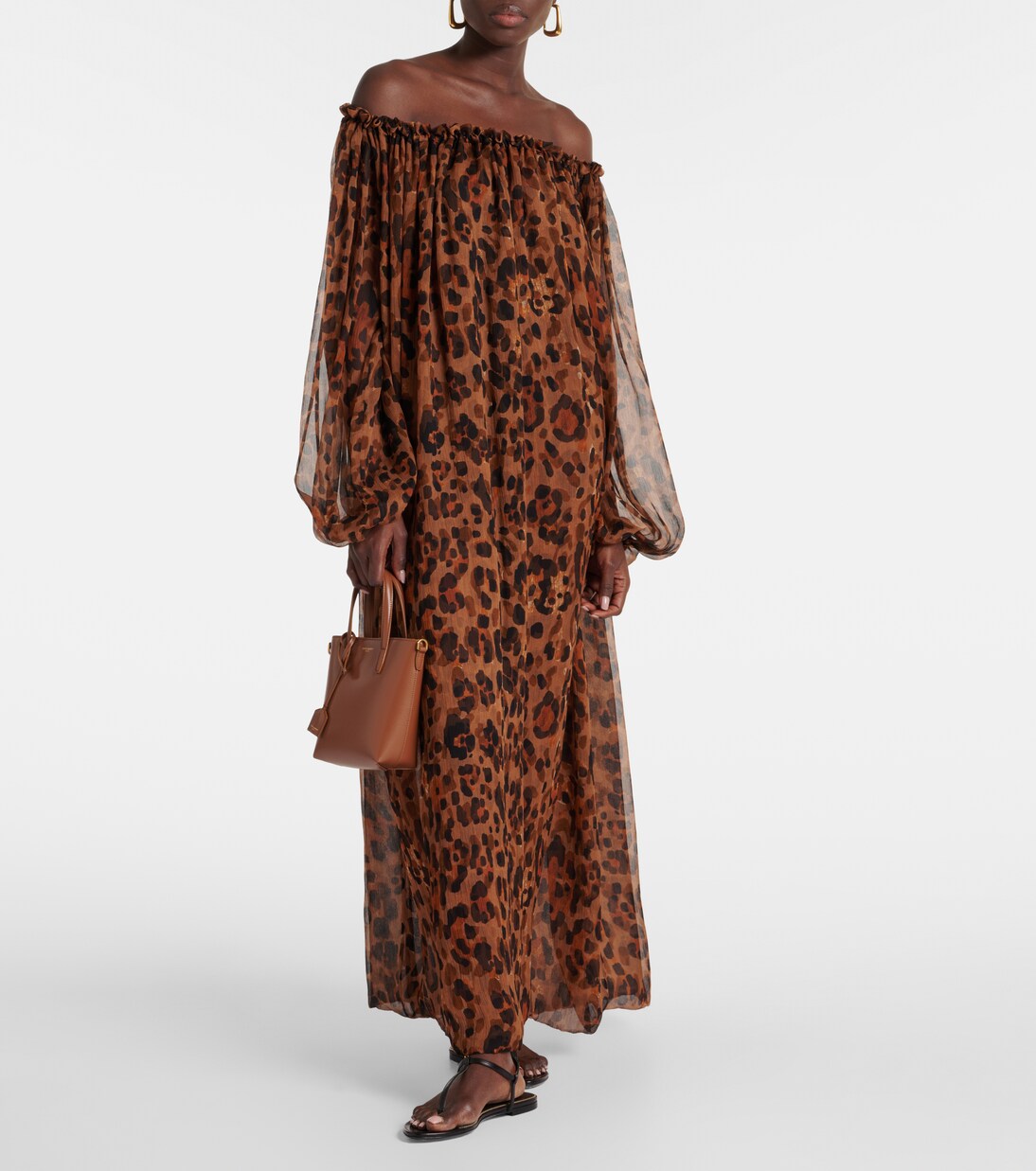 Sipping In Sedona Leopard Shirt Maxi Dress