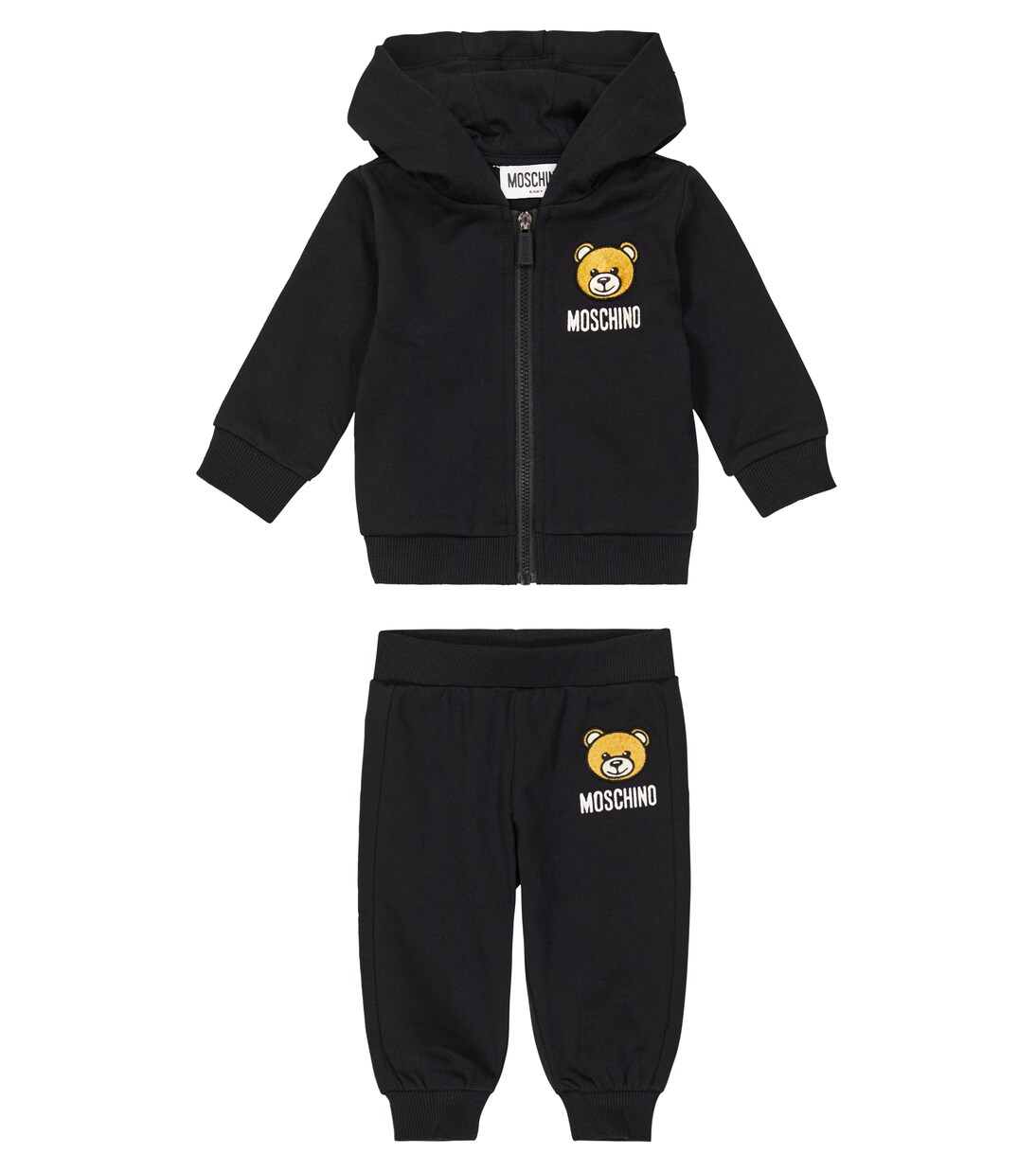 Baby cotton jersey sweatshirt and sweatpants set | Moschino Kids