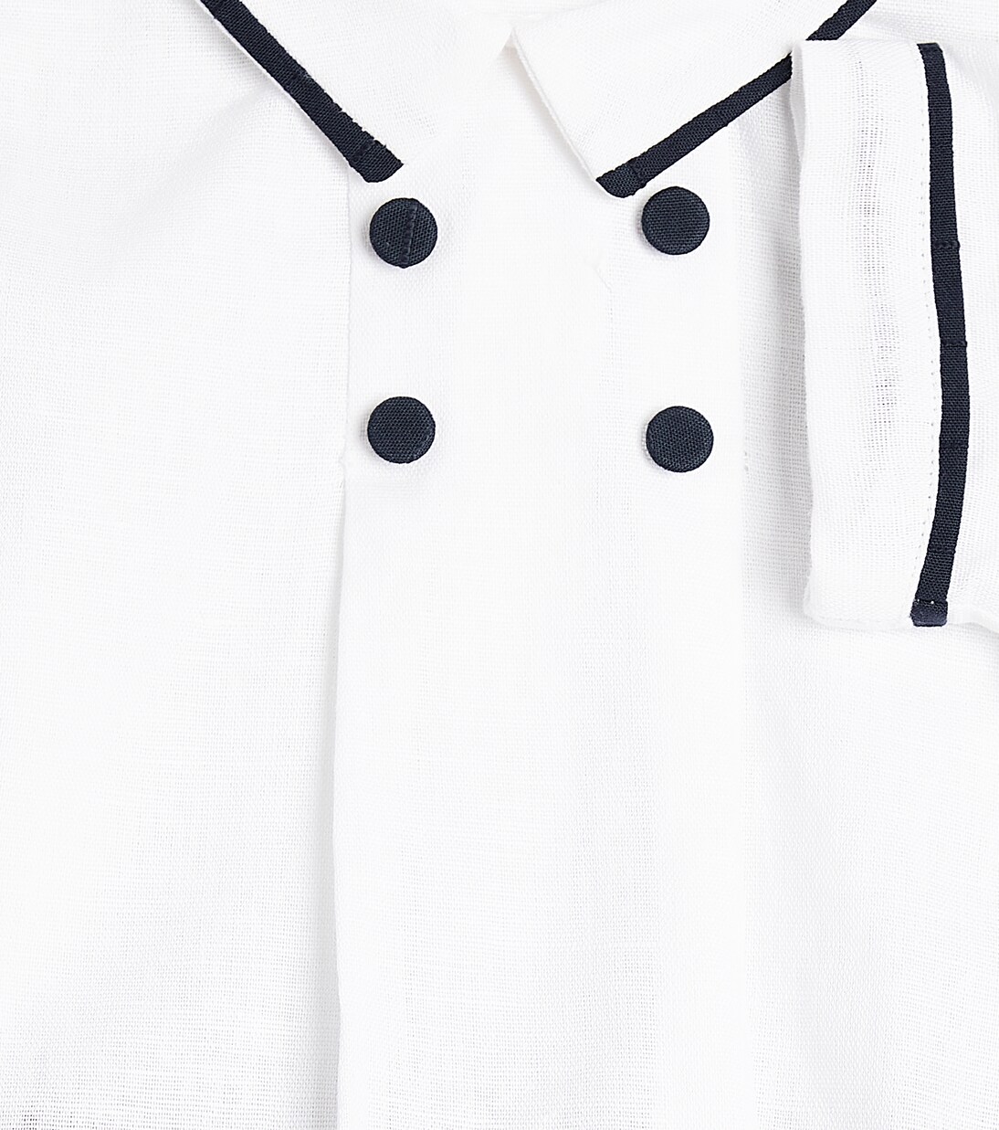 Cotton and linen shirt and pants set in blue - Monnalisa | Mytheresa 