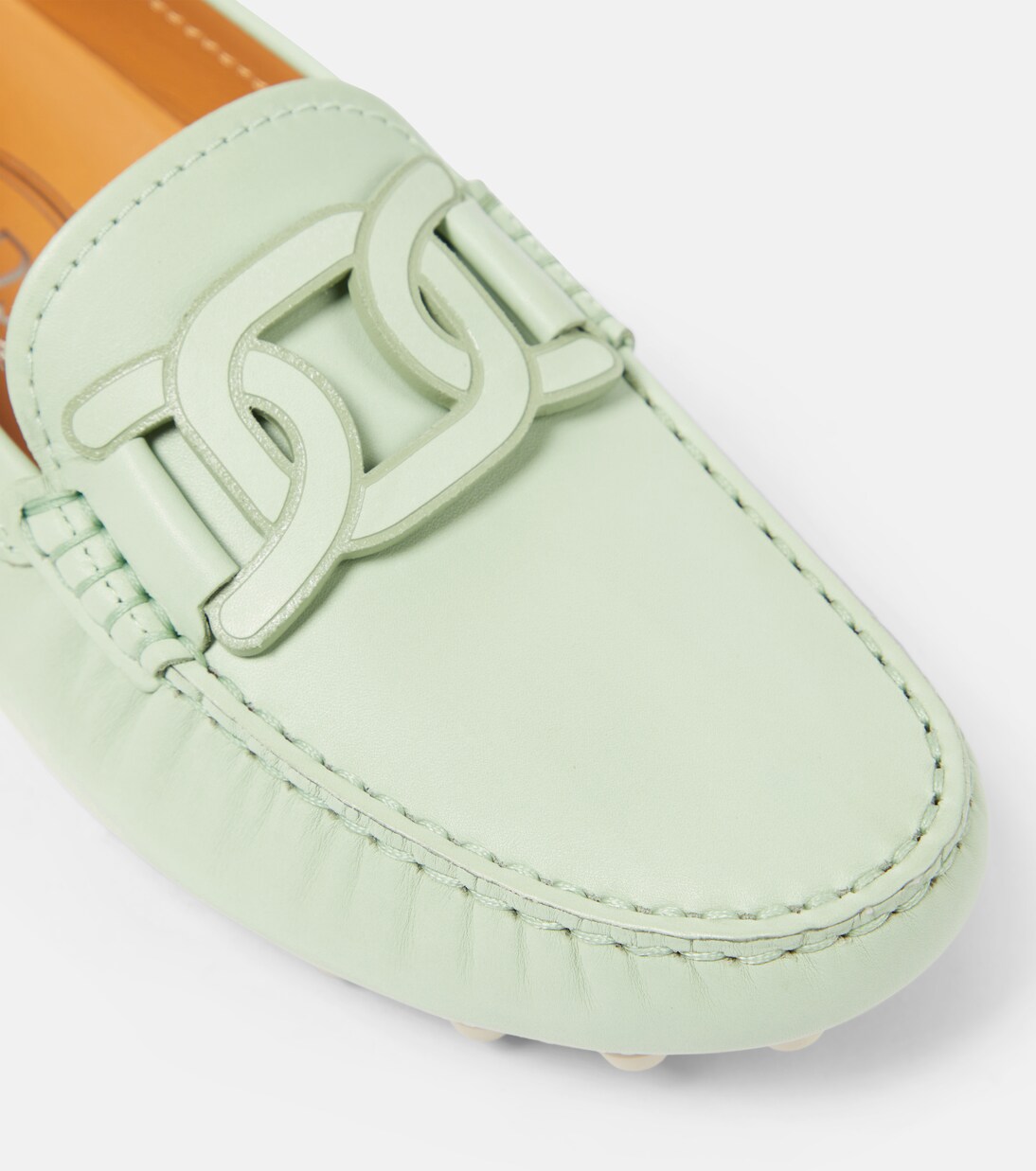 Gommino Bubble Kate leather moccasins in green - Tods | Mytheresa room306 contemporary水着 限定値下げ中