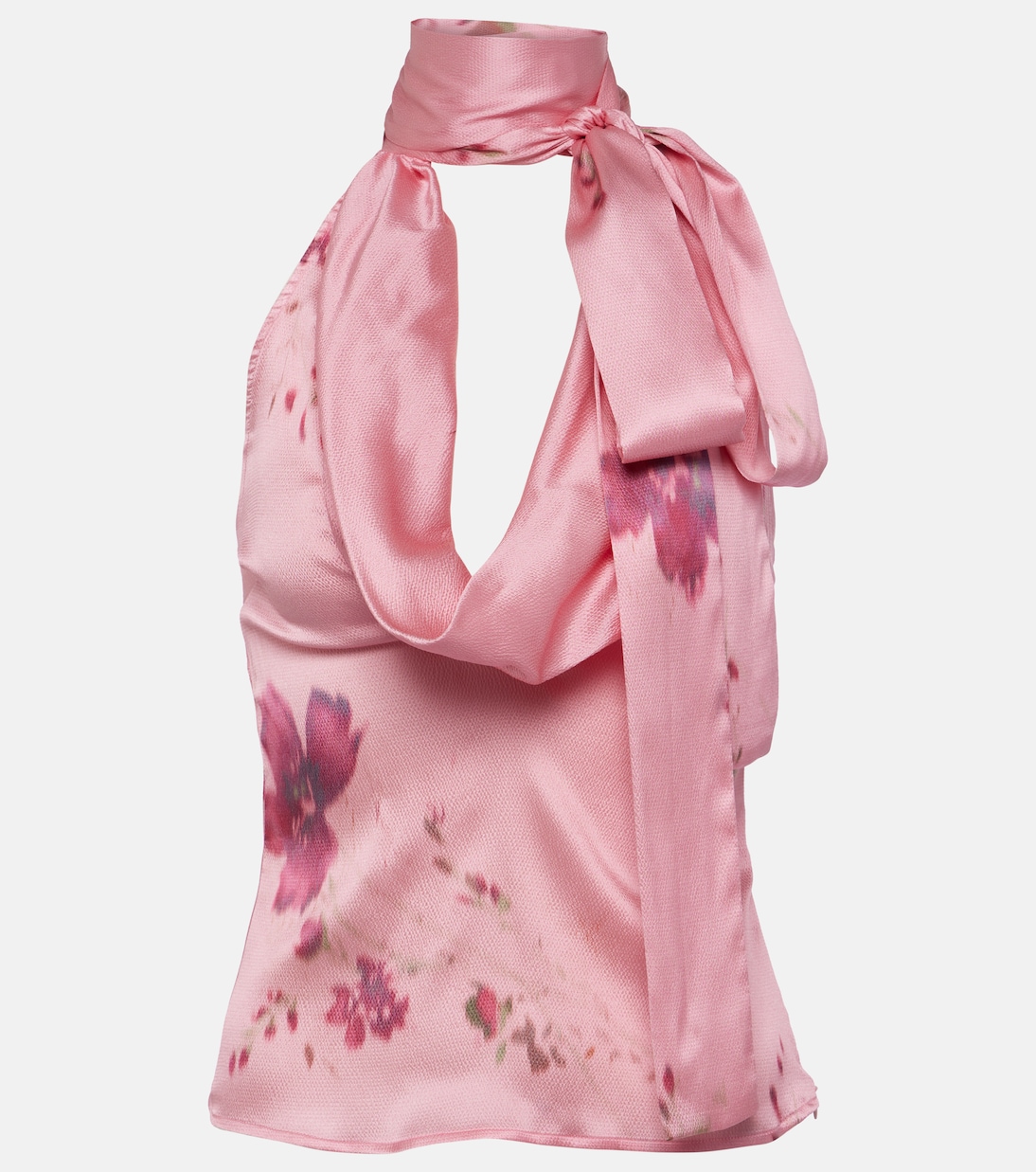 Bedrucktes Top aus Satin in Pink - Blumarine | Mytheresa