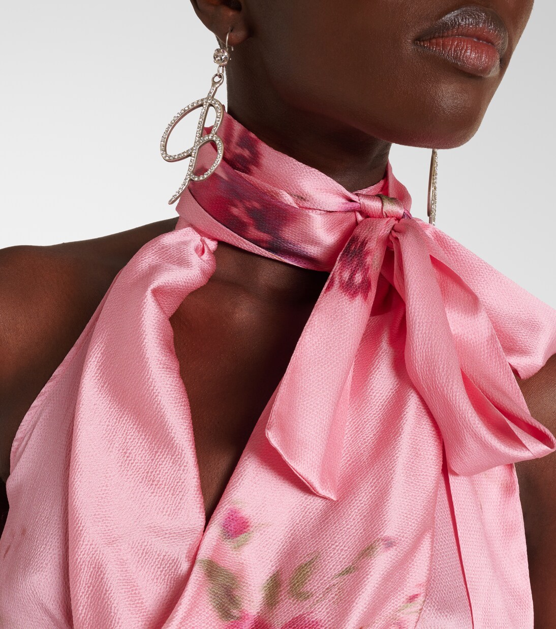 Bedrucktes Top aus Satin in Pink - Blumarine | Mytheresa