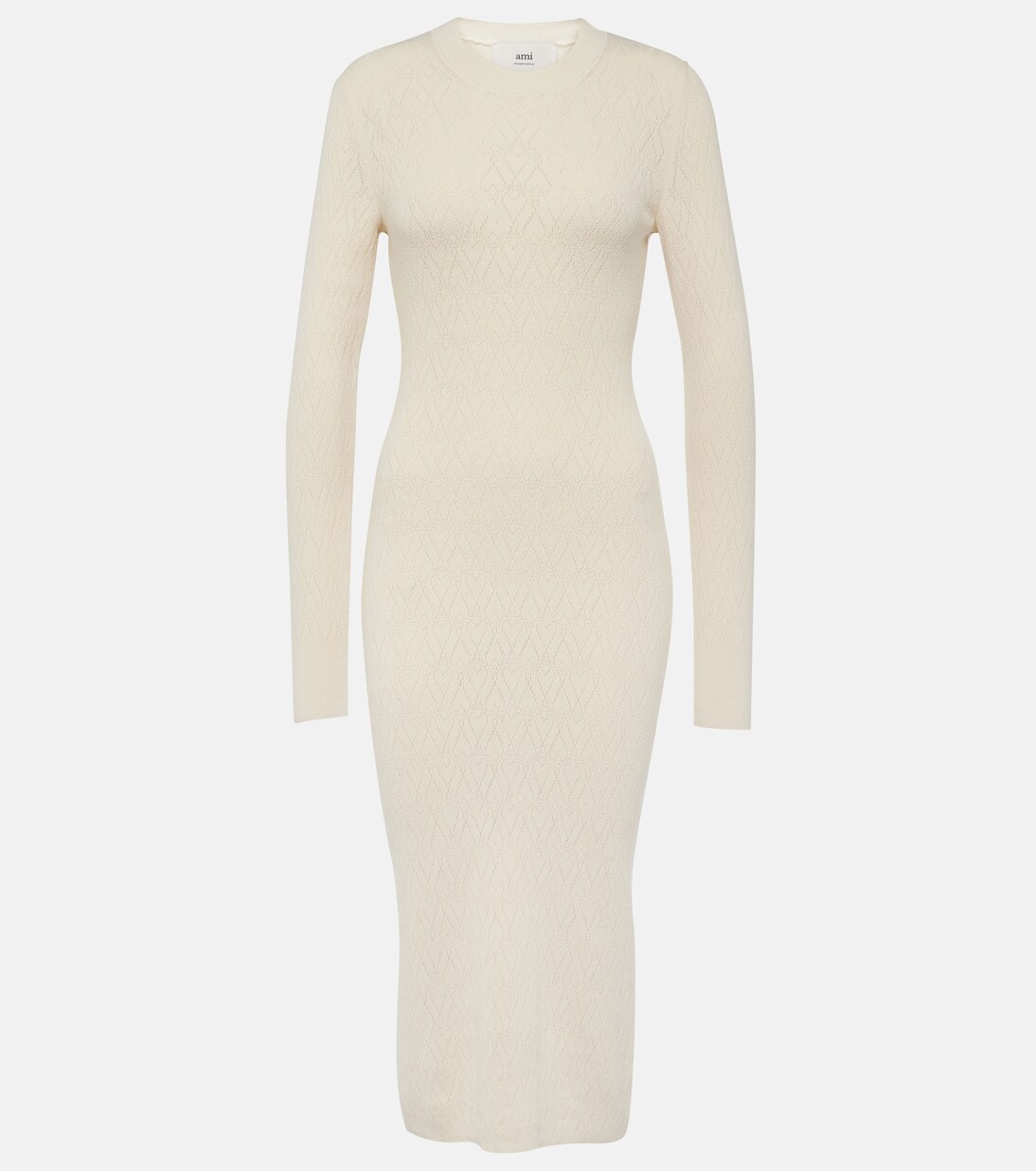 Ami Paris Black Viscose Dress