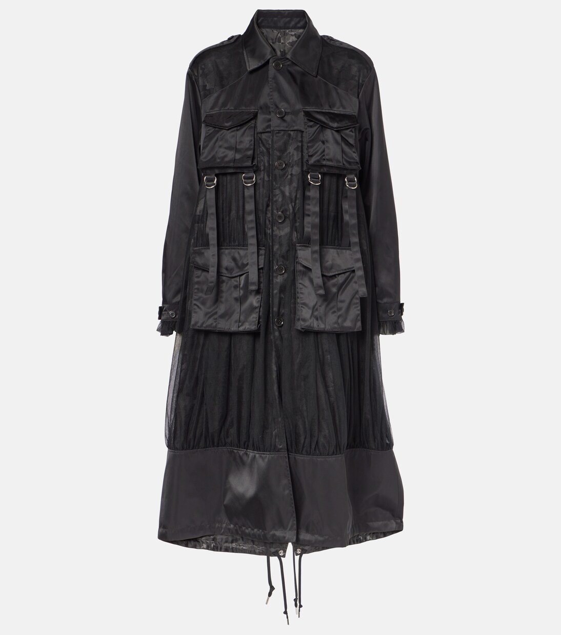 Reversible trench coat in black - Noir Kei Ninomiya | Mytheresa 