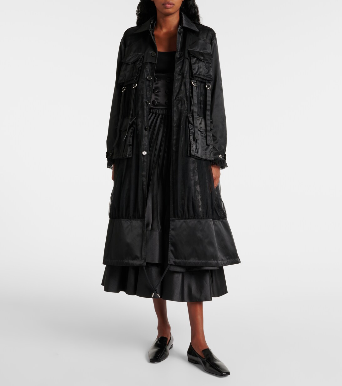 Reversible trench coat in black - Noir Kei Ninomiya | Mytheresa 