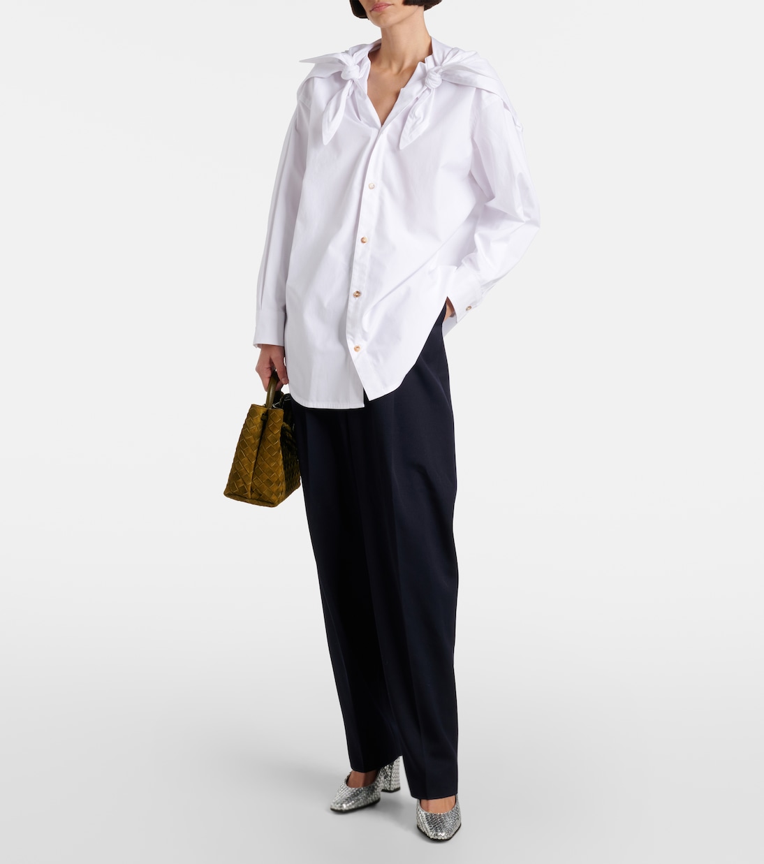 Bottega Veneta Women White Cotton T-Shirt main image 1
