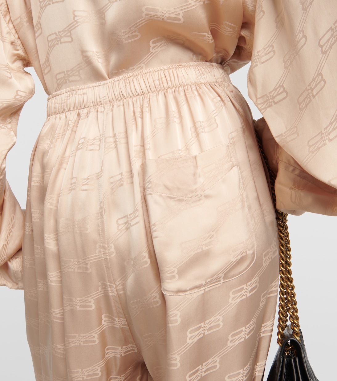 Hose BB Monogram aus Jacquard in Grau - Balenciaga | Mytheresa