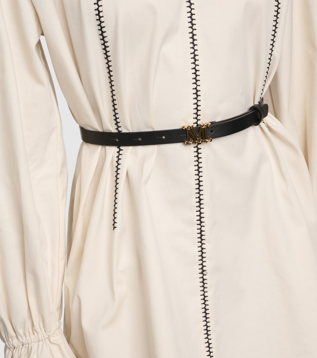 Monogram leather belt in black - Max Mara | Mytheresa