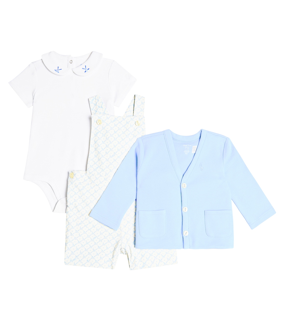 Baby Set aus Body, Latzhose und Cardigan | Polo Ralph Lauren Kids