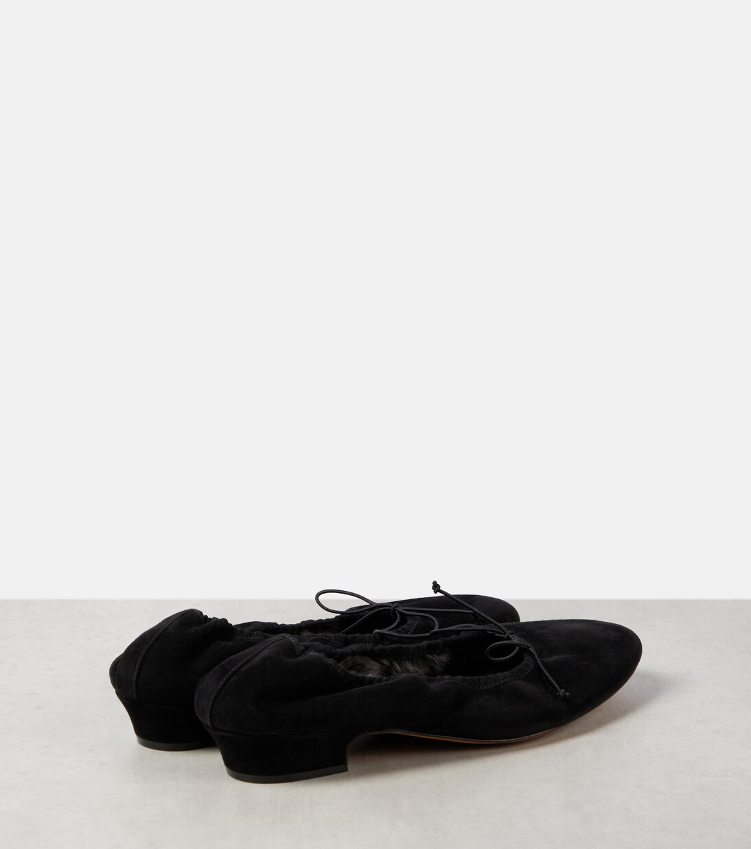 Awar Suede Ballet Flats In Black The Row Mytheresa Awar suede ballet flats in black the row mytheresa