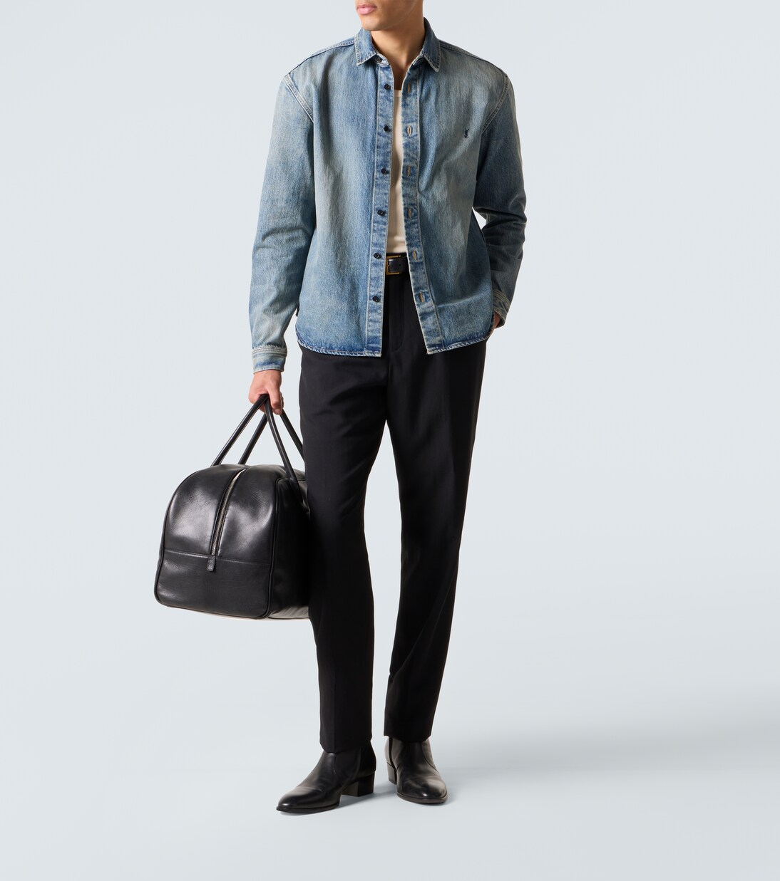 Jeanshemd Cassandre in Blau - Saint Laurent | Mytheresa 