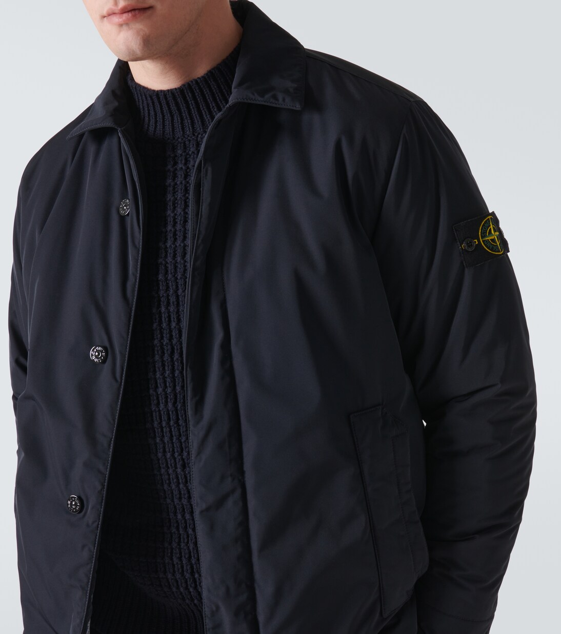 Carcoat Compass aus Twill in Blau - Stone Island | Mytheresa 