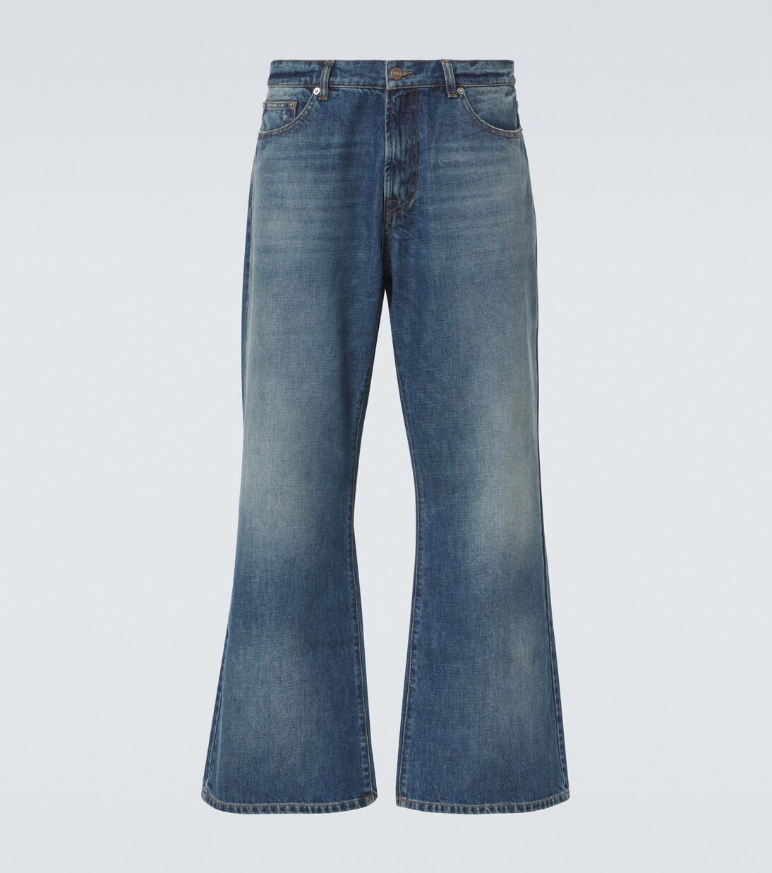Mid-rise flared jeans in blue - ERL | Mytheresa 