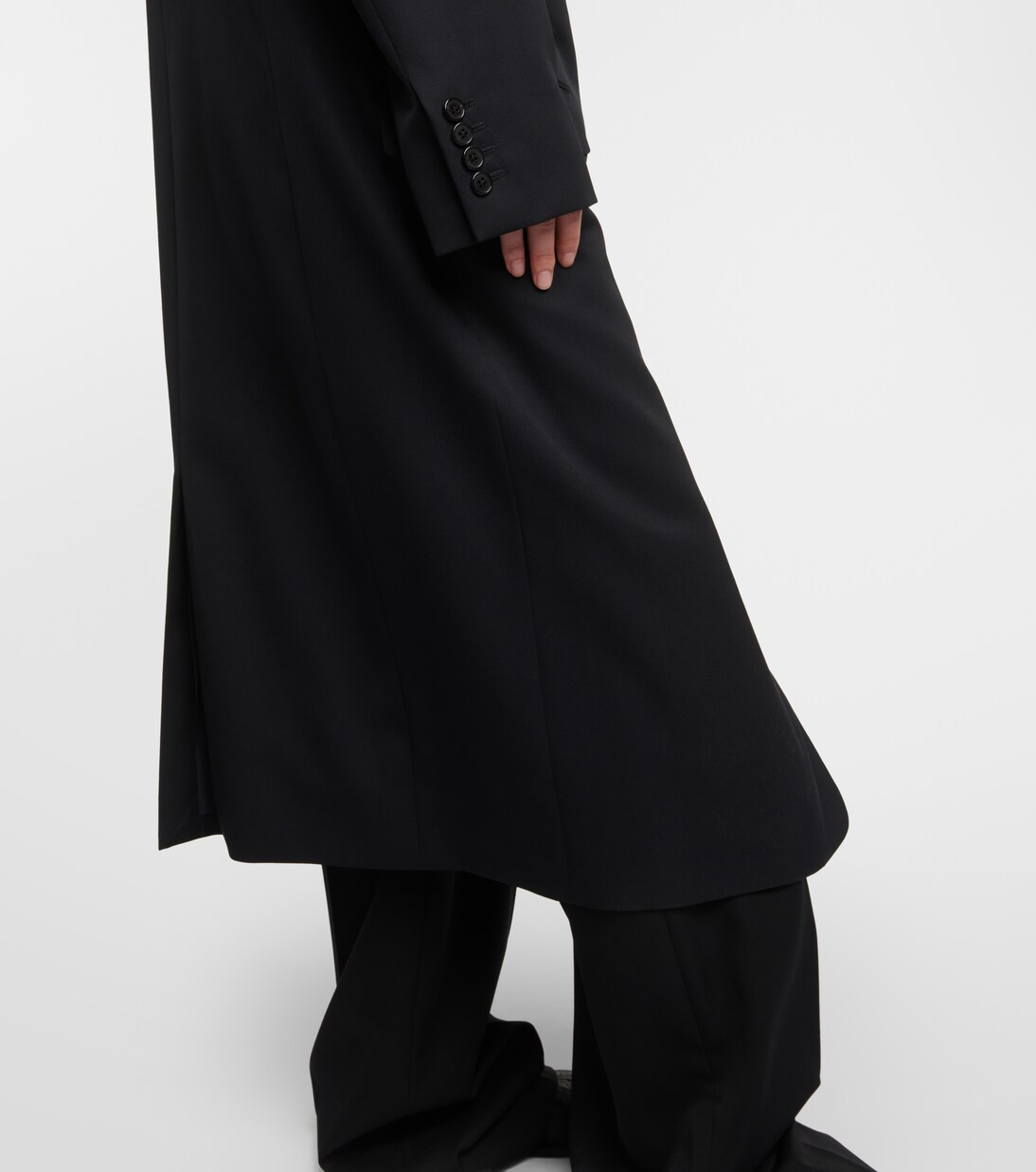 Oversize-Mantel Primat aus Wolle in Schwarz - The Row | Mytheresa