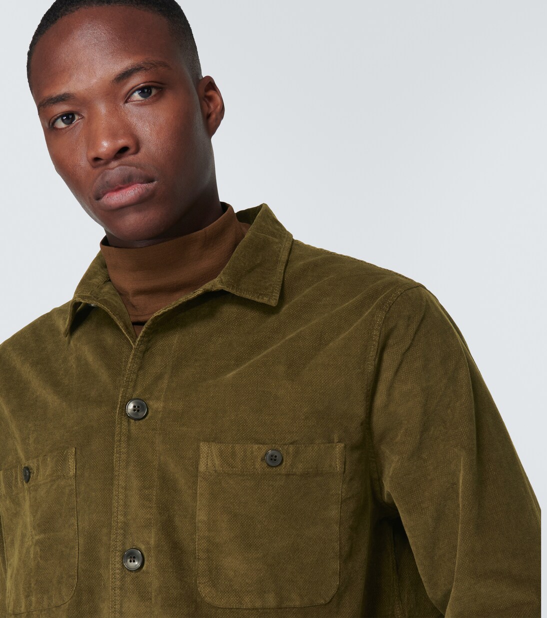 Cotton corduroy overshirt | Sunspel