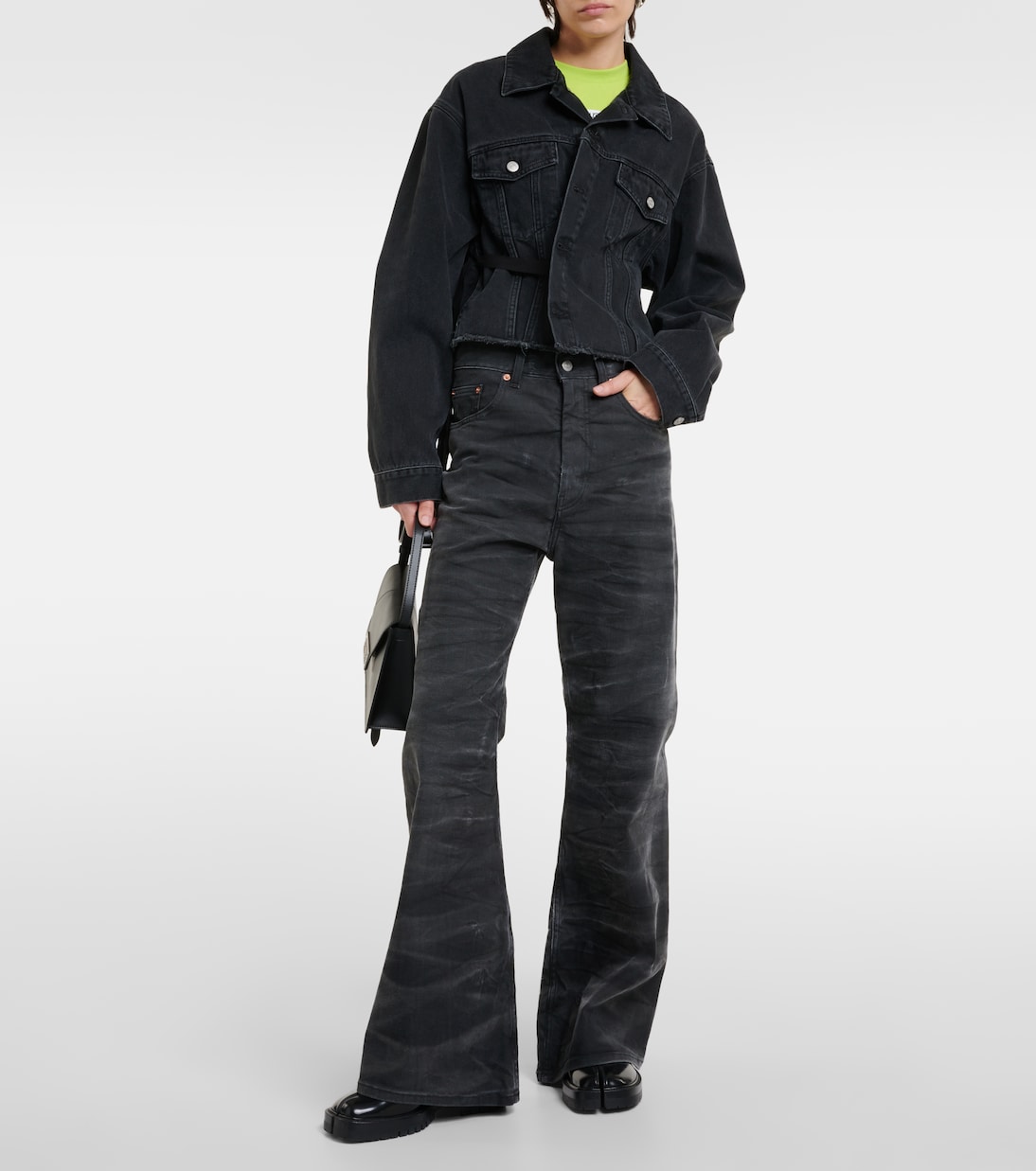 Jeansjacke in Schwarz - MM 6 Maison Margiela | Mytheresa