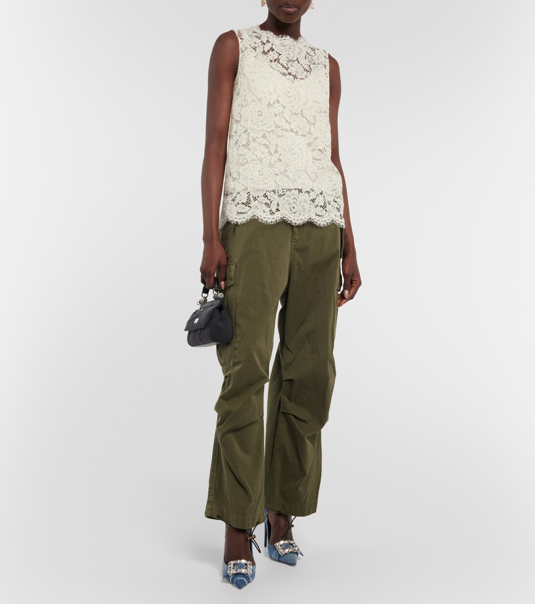 Top aus Spitze in Pink - Dolce Gabbana | Mytheresa