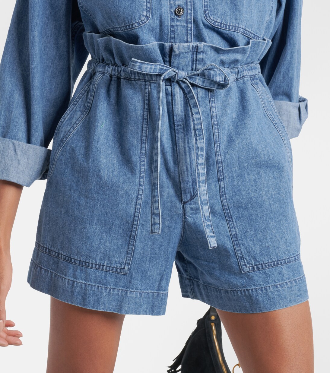 High-Rise Jeansshorts Ipolyte in Blau - Marant Etoile | Mytheresa