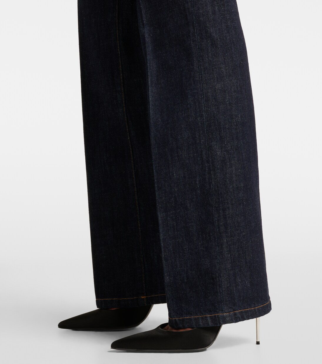 Dolce & Gabbana Blue Cotton High Waist Flared Denim Jeans