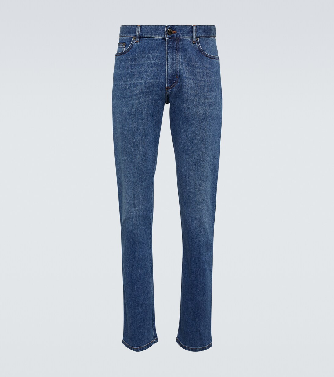 Mid-Rise Skinny Jeans in Blau - Zegna | Mytheresa 