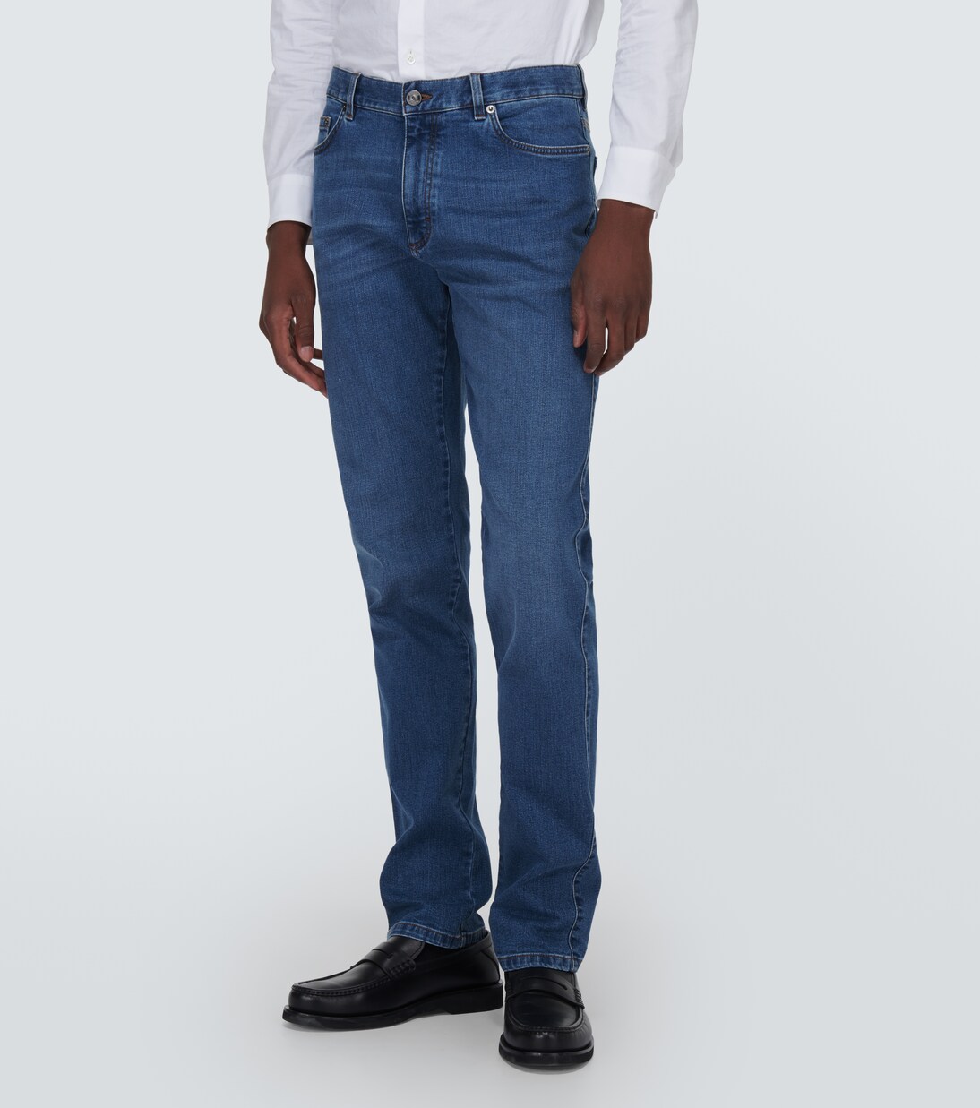 Mid-Rise Skinny Jeans in Blau - Zegna | Mytheresa