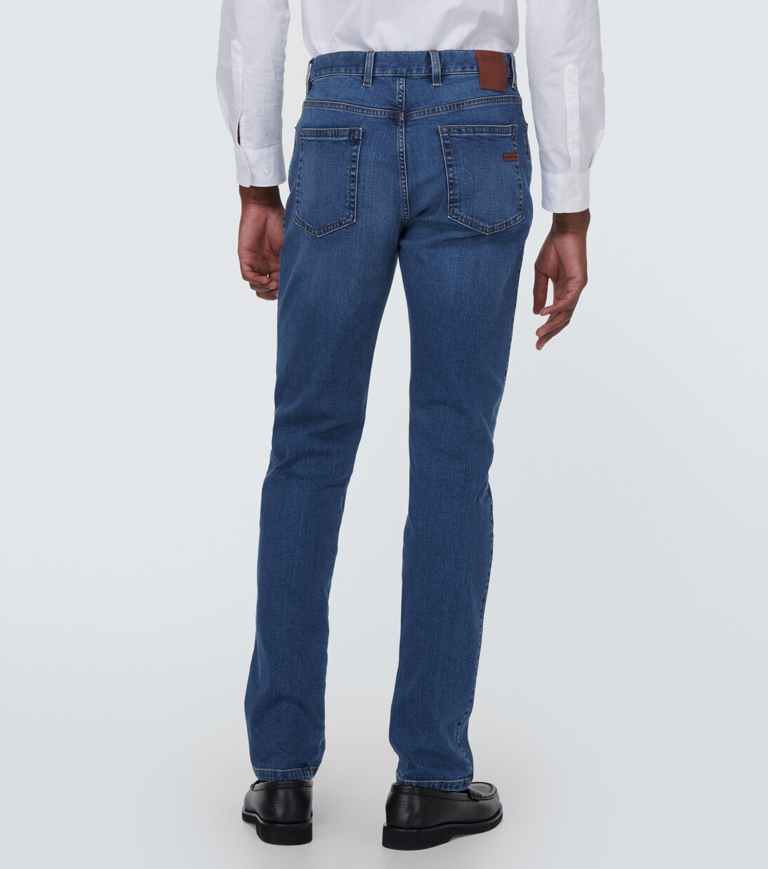 Mid-Rise Skinny Jeans in Blau - Zegna | Mytheresa 