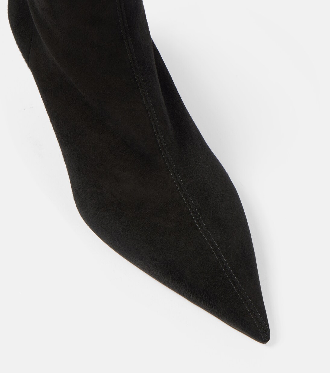 suede sock boots low heel